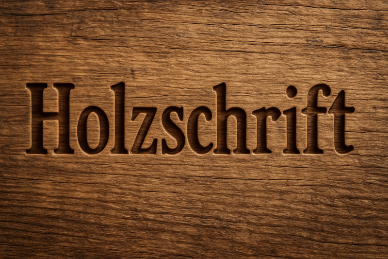 An image that say Holzschrift
But image like neds to be that text on wood or something idk